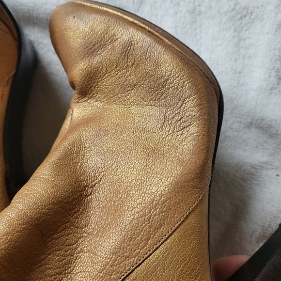 Colin Stuart metallic gold ankle boots heels US 6M - Picture 6 of 10